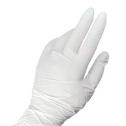 GUANTES DE NITRILO TALLA S  BLANCO