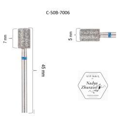 FRESA DIAMANTE VIP NAIL CILINDRO-BLUE 5.0 mm