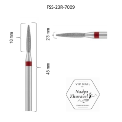 FRESA VIP NAIL DIAMANTE FUEGO SEGURA-RED 2.3mm