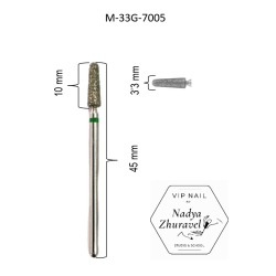 FRESA VIP NAIL DIAMANTE MAZORCA-GREEN 3.3mm