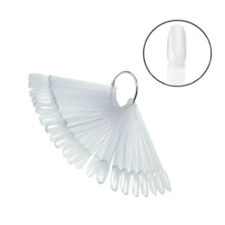 TIPS CON ANILLO  FORMA ALMENDRA TRANSPARENTE