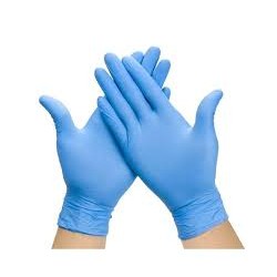 GUANTES DE NITRILO TALLA S AZUL 