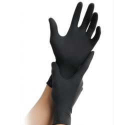 GUANTES DE NITRILO TALLA M NEGRO
