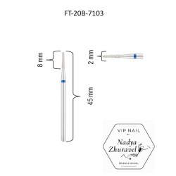 FRESA VIP NAIL TITANIO AGUJA CORTA  0 2 mm