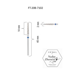 FRESA VIP NAIL TITANIO AGUJA LARGA  0 2 mm